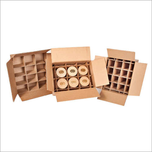 Corrugated Box with Partition - Brown, Various Sizes Available | Customizable Shape, Size, and Style