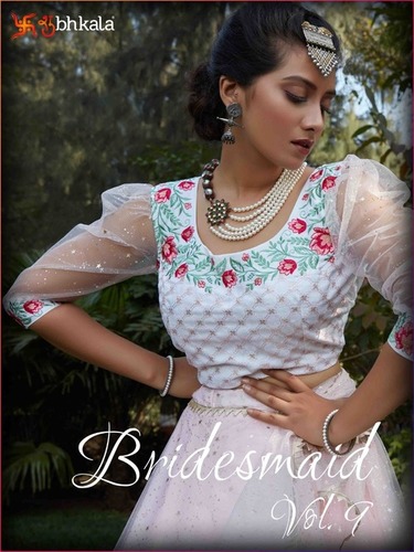Multi Color Shubhkala Bridesmaid Vol 9 Exclusive Desinger Net Lehenga Choli Catalog