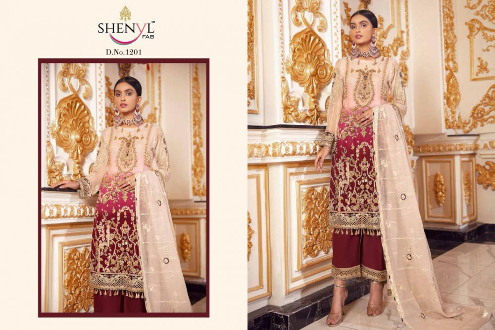 Shenyl Fab Emaan Adeel Vol-4 Pakistani Style Designer Heavy Suits Catalog