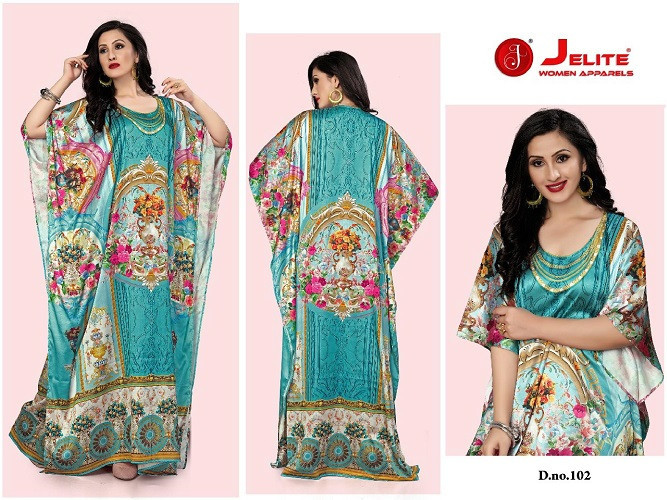 Jelite Kaftan E Nazakat Vol-1 Japan Satin Kaftans Catalog Collection