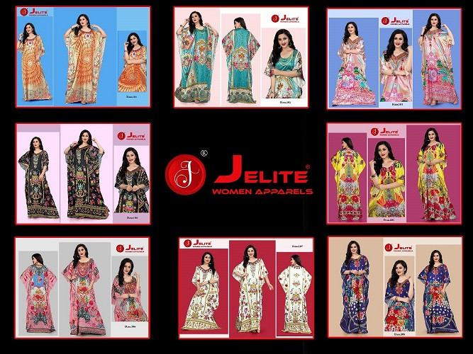 Jelite Kaftan E Nazakat Vol-1 Japan Satin Kaftans Catalog Collection