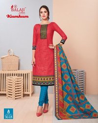 Balaji Kum Kum Vol-22 Printed Cotton Casual Wear Dress Material Catalog