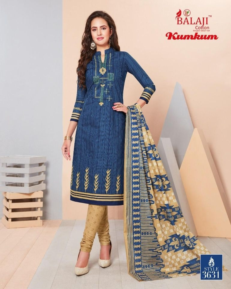 Balaji Kum Kum Vol-22 Printed Cotton Casual Wear Dress Material Catalog