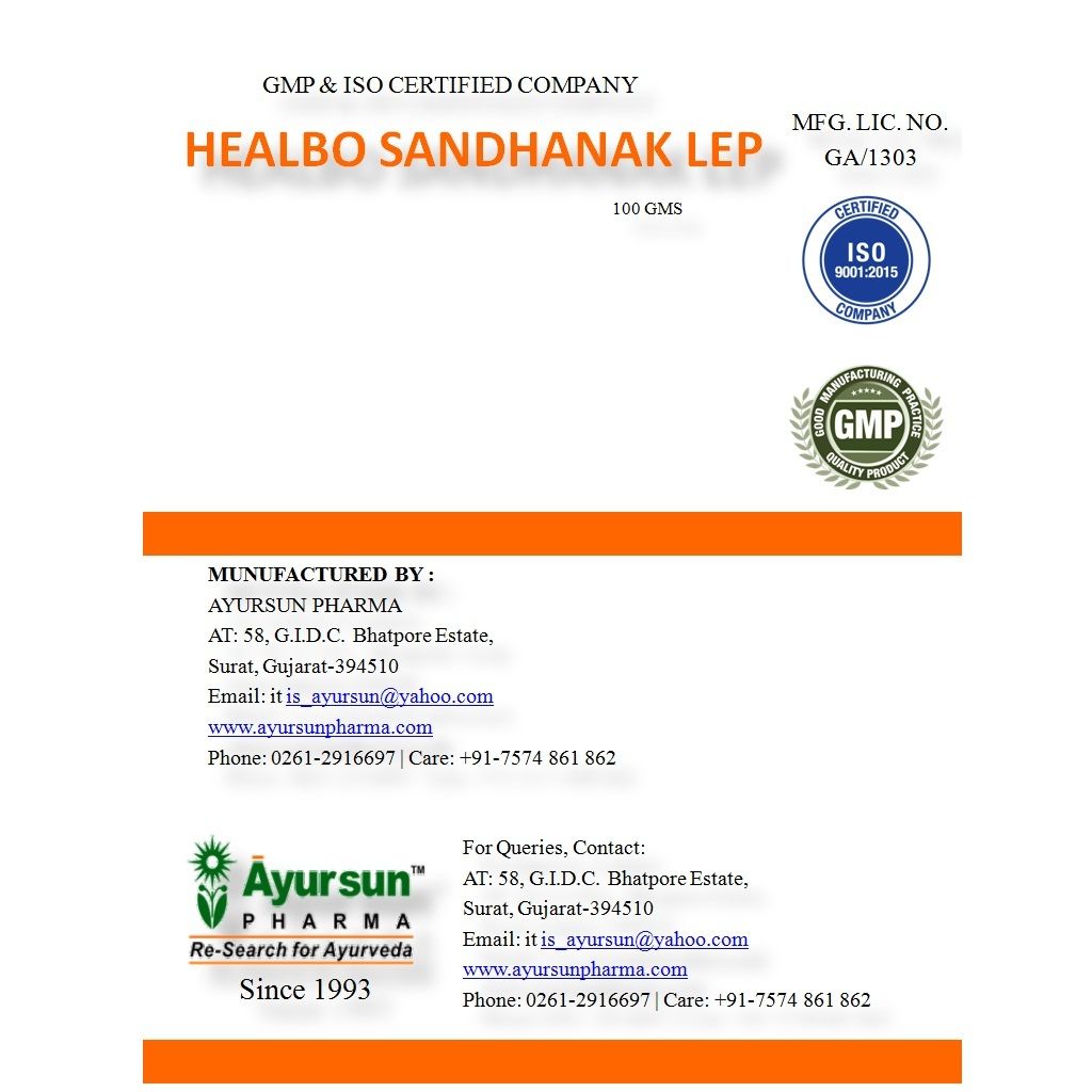 Herbal Lep For Healing Of Bone - Healbo Sandhanak Lep