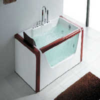 Rectangular Whirlpool Bathtub