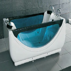Rectangular Twin Seater Whirlpool Bathtub