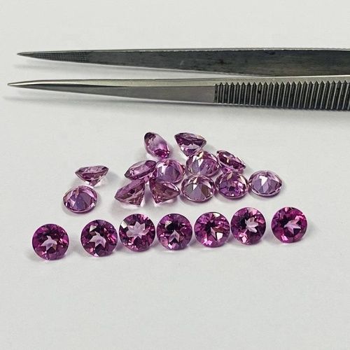 6mm Pink Topaz Faceted Round Loose Gemstones