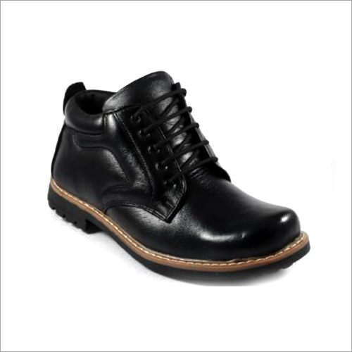 Mens Black Leather Boots By ARGON IMPEXTERS
