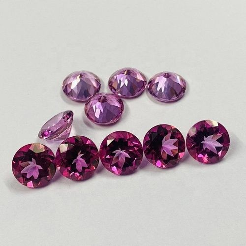 10mm Pink Topaz Faceted Round Loose Gemstones