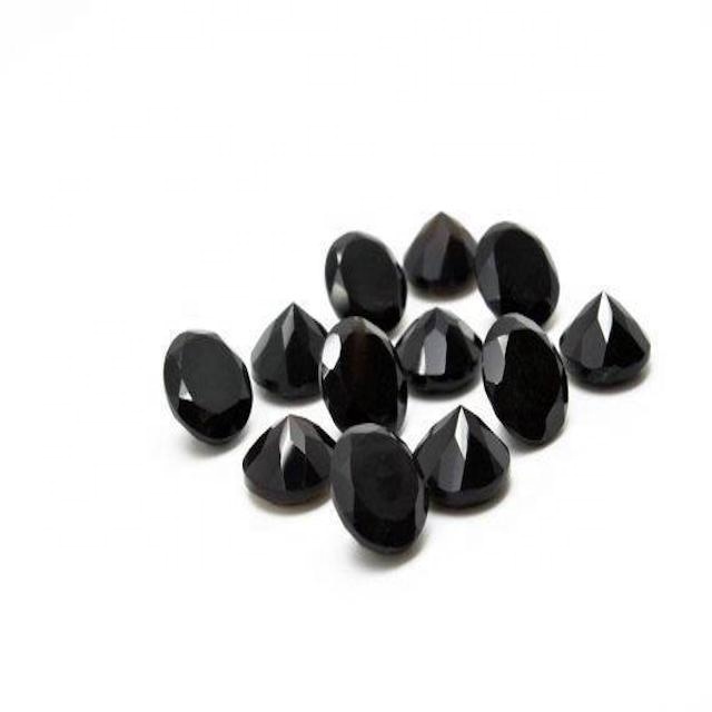7mm Black Onyx Faceted Round Loose Gemstones