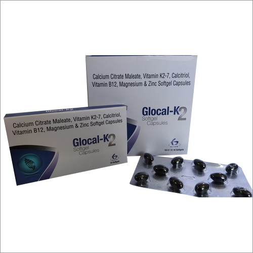 Glocal K2-Vitamin k2-7,calcitriol,b12,calcium citrate maleate,magnesium & zinc softgel capsules