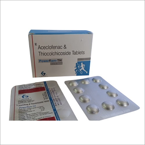 Powerflam Th-Aceclofenac + Thiocolchicoside Tablets General Medicines