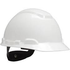 3m H-701r Safety Helmet, White 4-point Ratchet Suspension