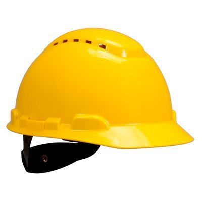 3M H-702V Safety helmet, Vented Yellow 4-Point Ratchet Suspension