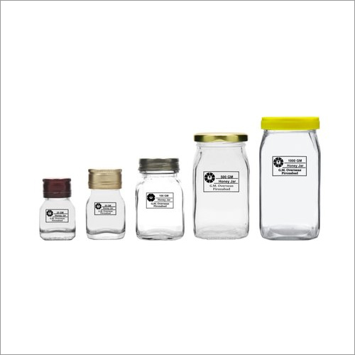 Square Honey Glass Jars By G. M. OVERSEAS