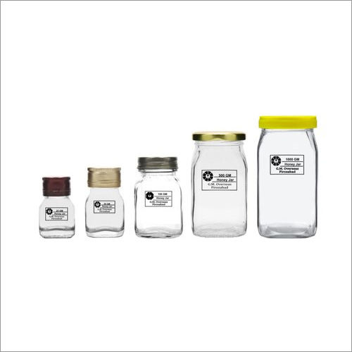 Square Honey Glass Jars