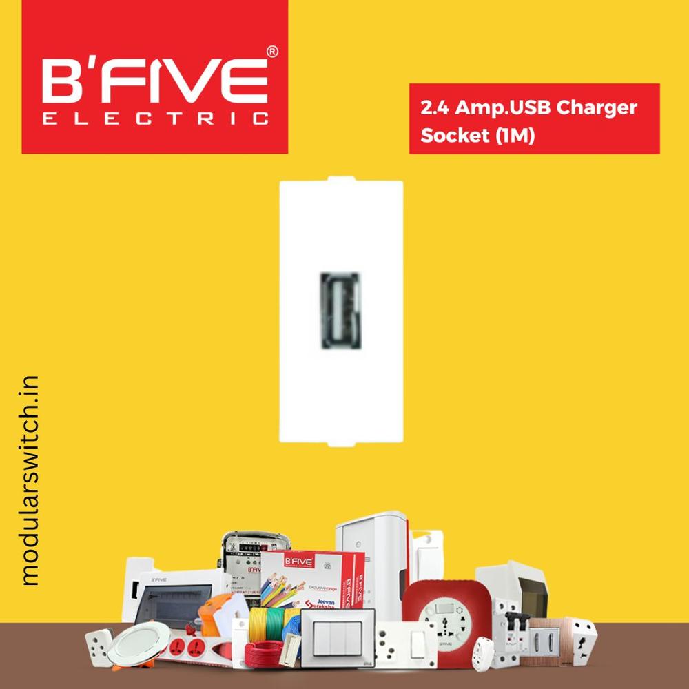 USB Charger Socket - 2 Amp Output | Fast Charging, Compact Design, Efficient Energy Use