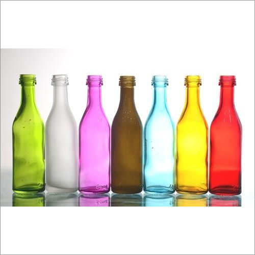 Color Coated Empty Glass Bottles