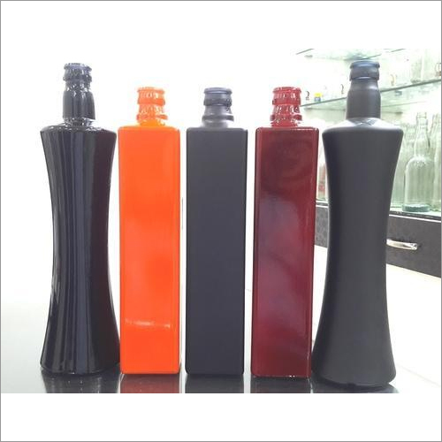 Color Coated Empty Glass Bottles Opaque