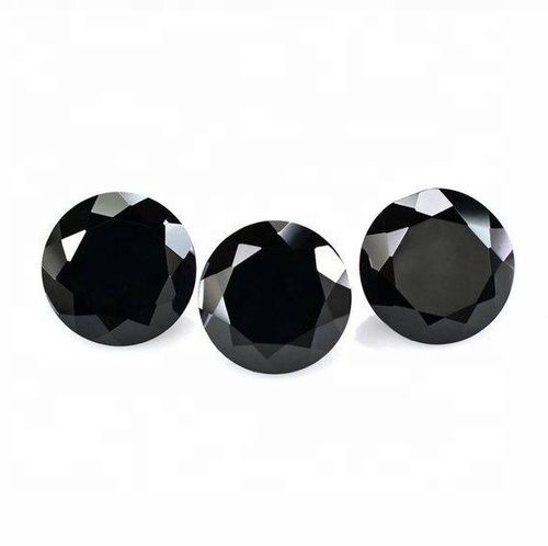 15mm Black Onyx Faceted Round Loose Gemstones Grade: Aaa