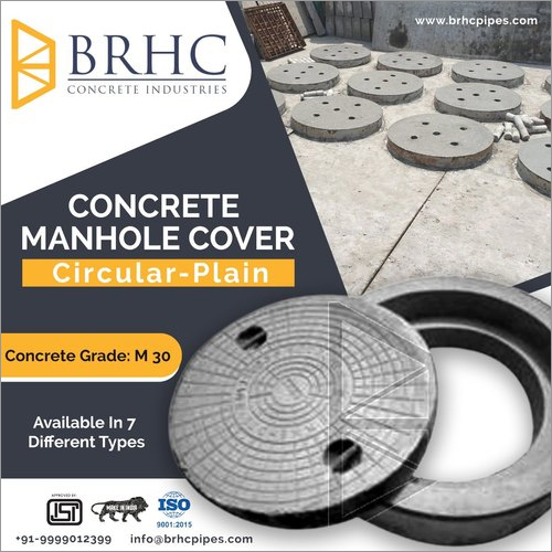 Circular Plain Concrete Manhole Cover