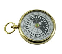 Brass Flat Pocket Compass 2.5 Inch