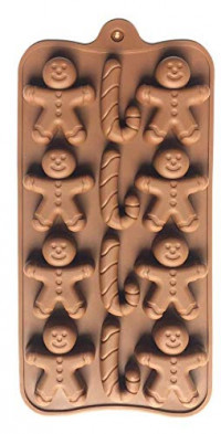 12 CAVITY CHRISTMAS DESIGN SHAPE CHOCOLATE MOLD