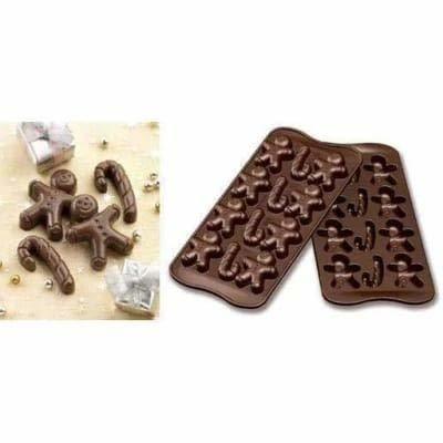 12 CAVITY CHRISTMAS DESIGN SHAPE CHOCOLATE MOLD