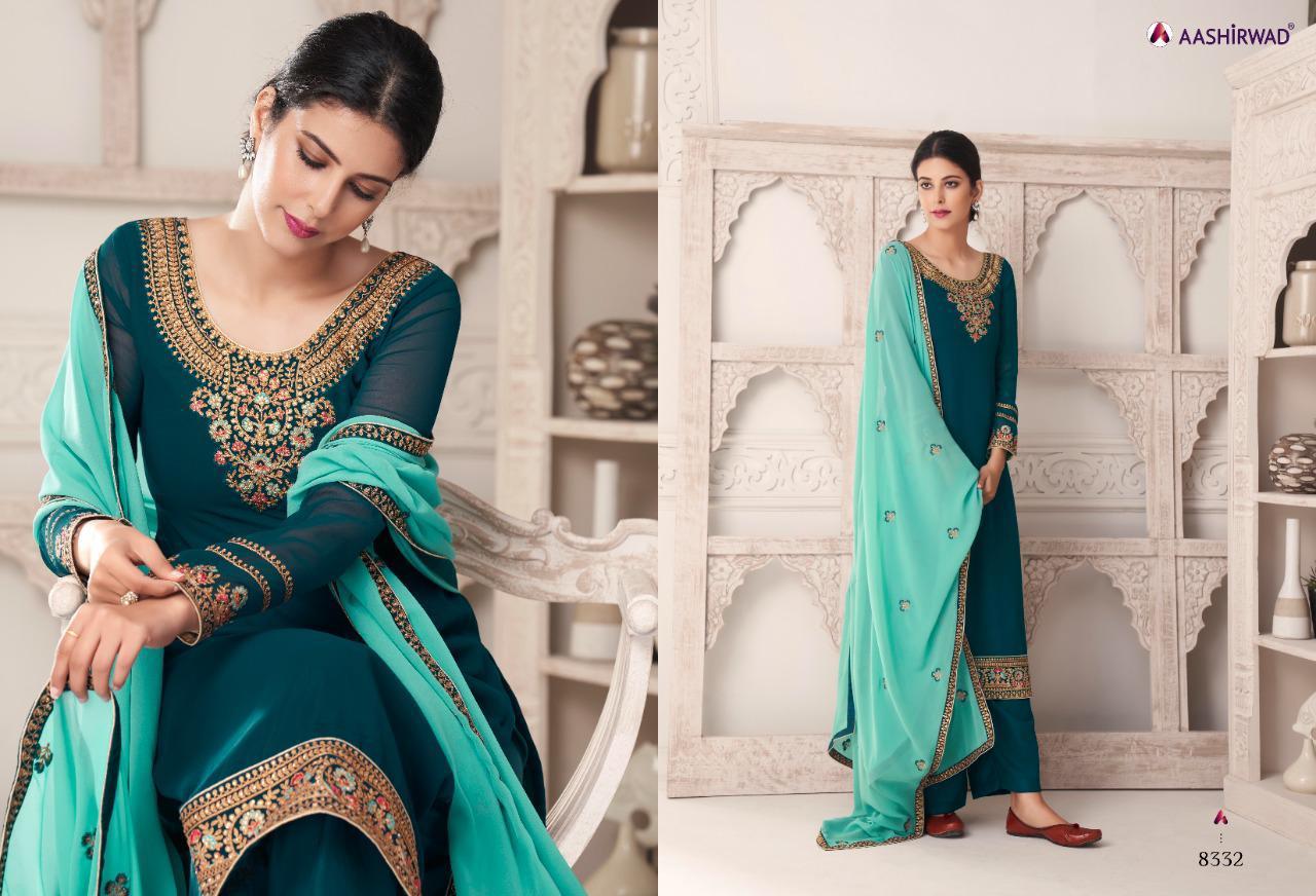 Aashirwad Creation Maria Georgette Designer Salwar Suit Catalog