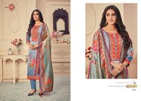 Triple A Kavya Satin Georgette Digtial Print With Embroidery Work Dress Material Catalog