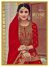 Eba Lifestyle Rose Gold Embroidery Designer Salwar Suit Catalog