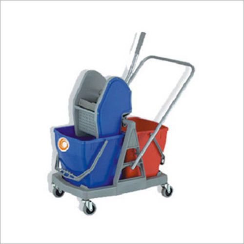 Industrial Blue Mop Wringer Trolley By SAAKAR SALES AND SERVICE