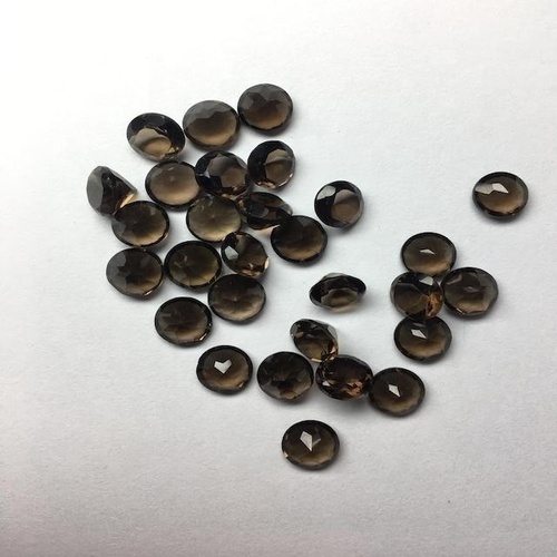 10mm Smoky Quartz Faceted Round Loose Gemstones