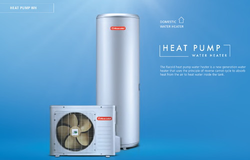 White Racold Heat Pump 100 Ltr
