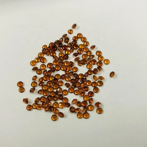 3mm Hessonite Garnet Faceted Round Loose Gemstones