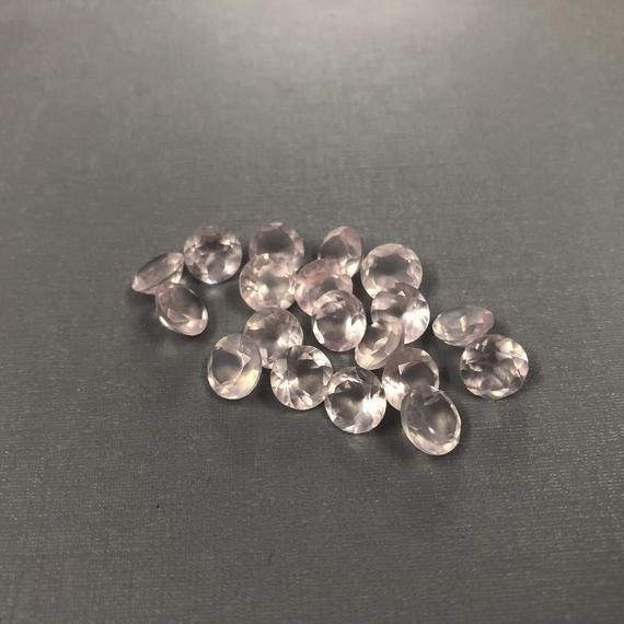 6mm Rose Quartz Faceted Round Loose Gemstones