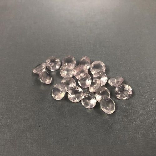 7mm Rose Quartz Faceted Round Loose Gemstones