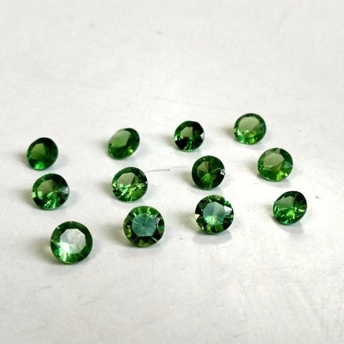 1.75mm Green Garnet Faceted Round Loose Gemstones