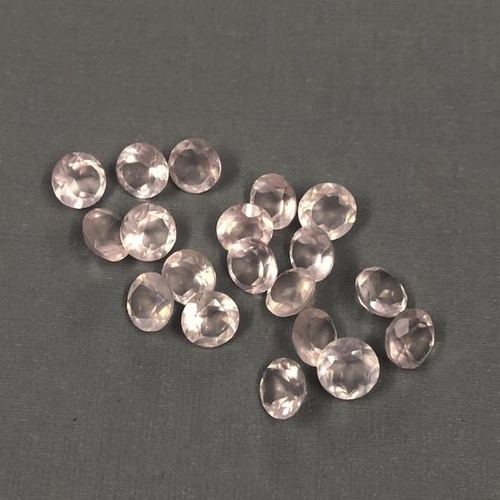 8mm Rose Quartz Faceted Round Loose Gemstones