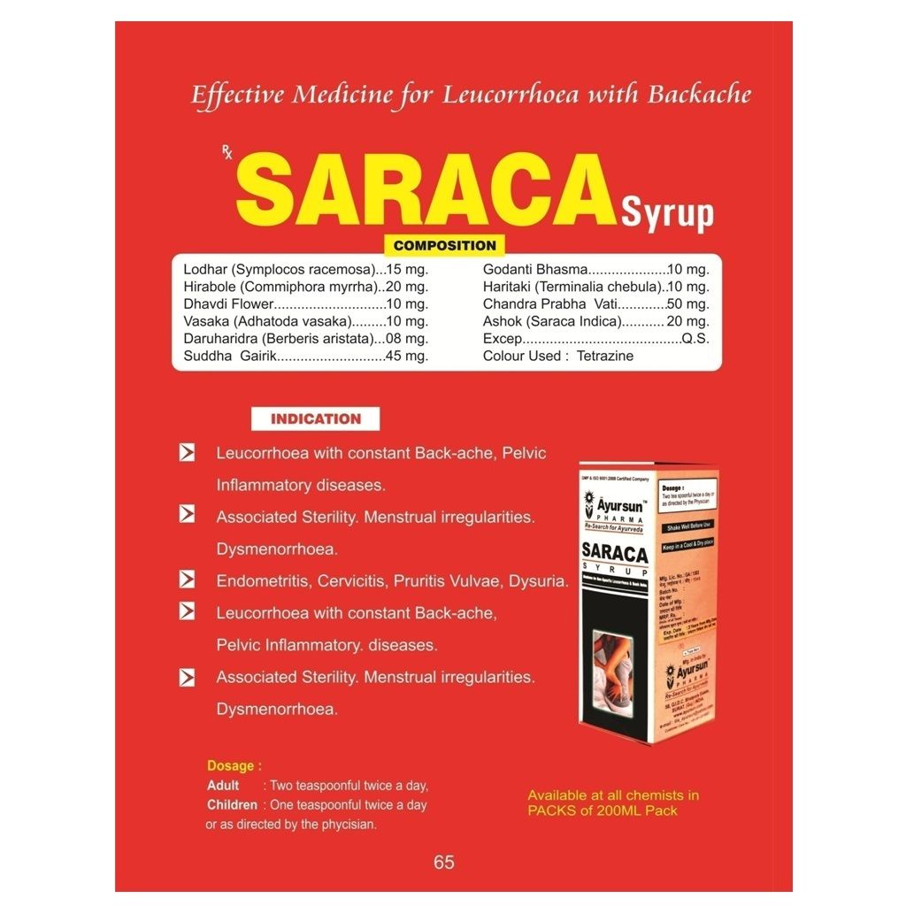 Ayurveda & Herbs Syrup For Menstrual - Saraca Syrup