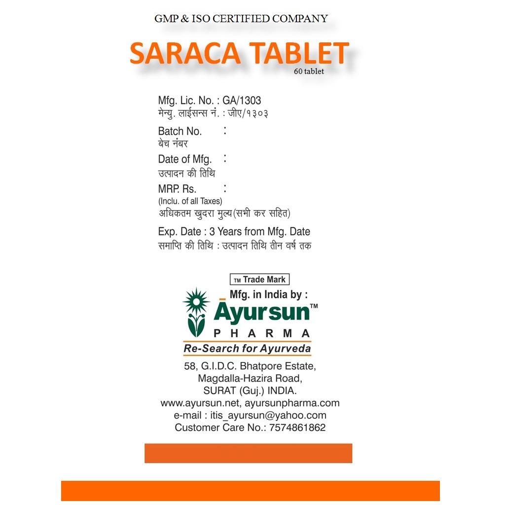 Saraca Tablet (Leucorrhoea And Constant Backache)