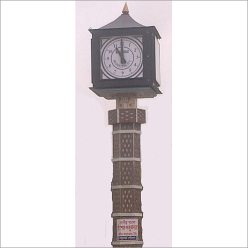 4 Side Dials Pillar Clock