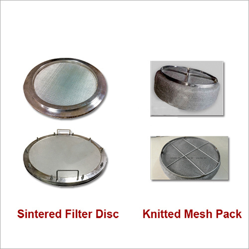 Sintered Filter Disc and Knitted Mesh Pack