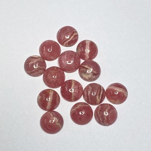 7mm Rhodochrosite Round  Cabochon Loose Gemstones