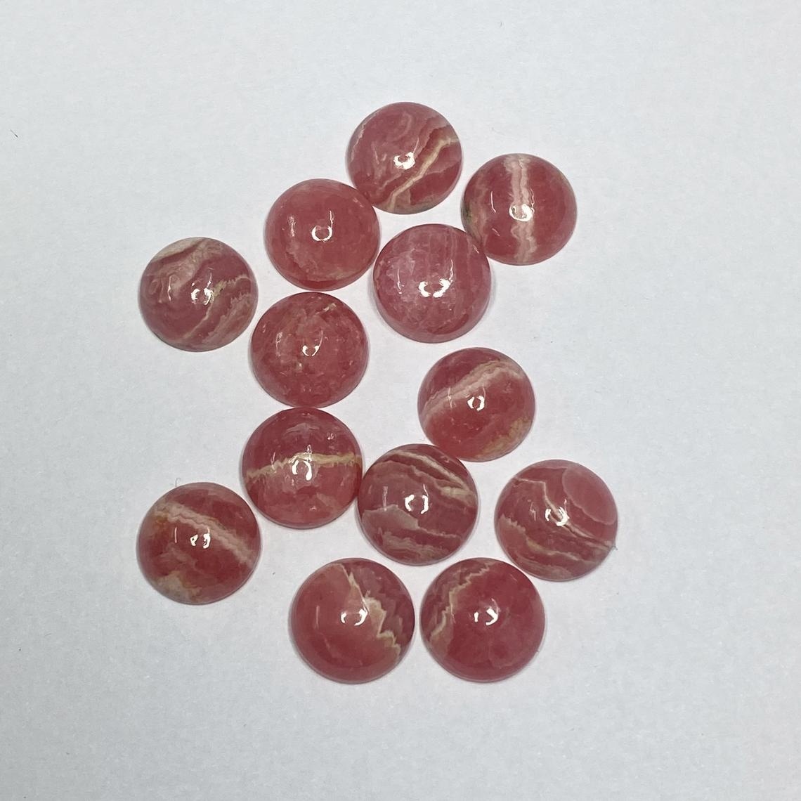 7mm Rhodochrosite Round  Cabochon Loose Gemstones