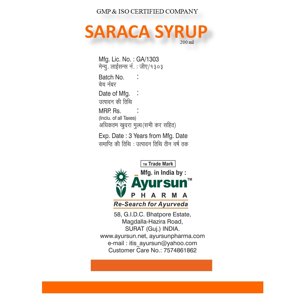 Ayurvedic Herbs Syrup For Non Specific - Saraca Syrup