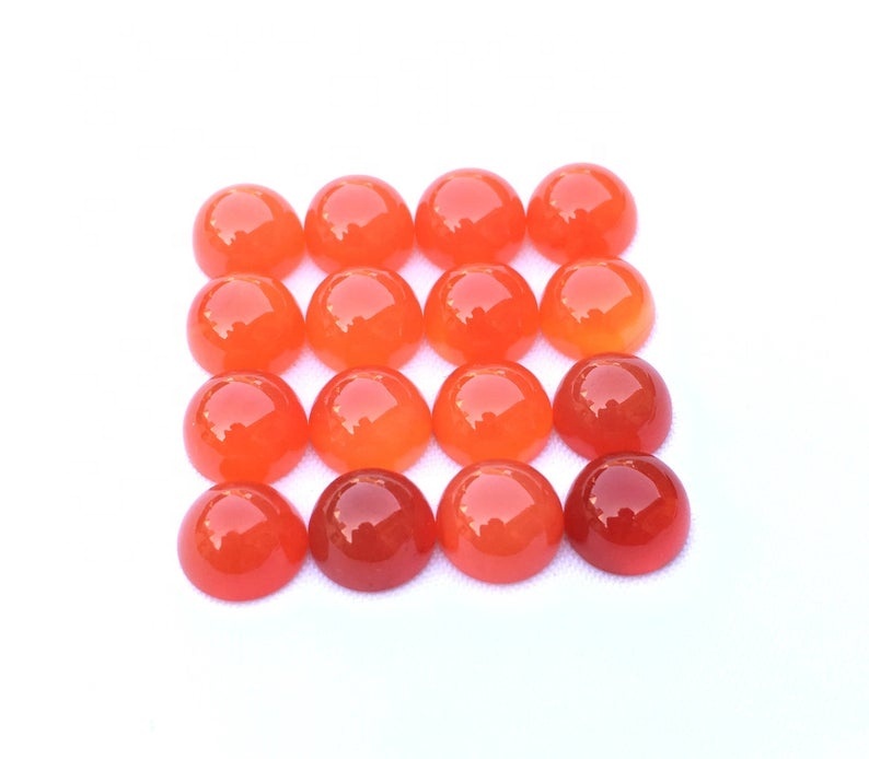 2mm Carnelian Round Cabochon Loose Gemstones