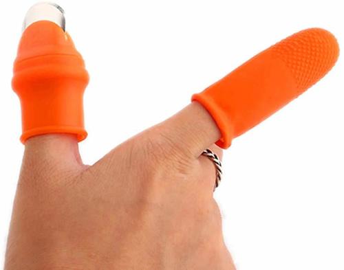 THUMB KNIFE FINGER CUTTER WITH 4 SILICON FINGER