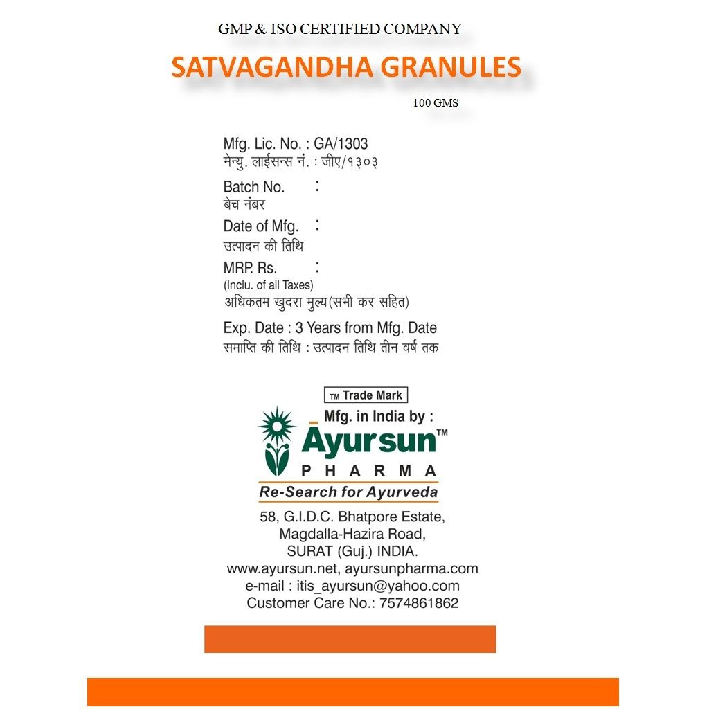 Herbal Ayurvedic Powder For Female Tonic-Satvagandha Granules