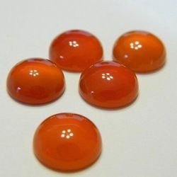 6mm Carnelian Round Cabochon Loose Gemstones